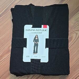 Banana Republic Black Ribbed 2-Piece Lounge Set